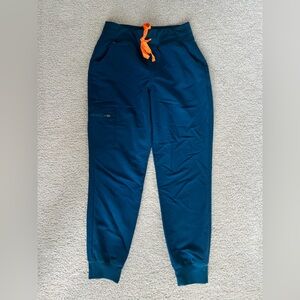 Zamora jogger scrub pants Petite Small Deep Reef